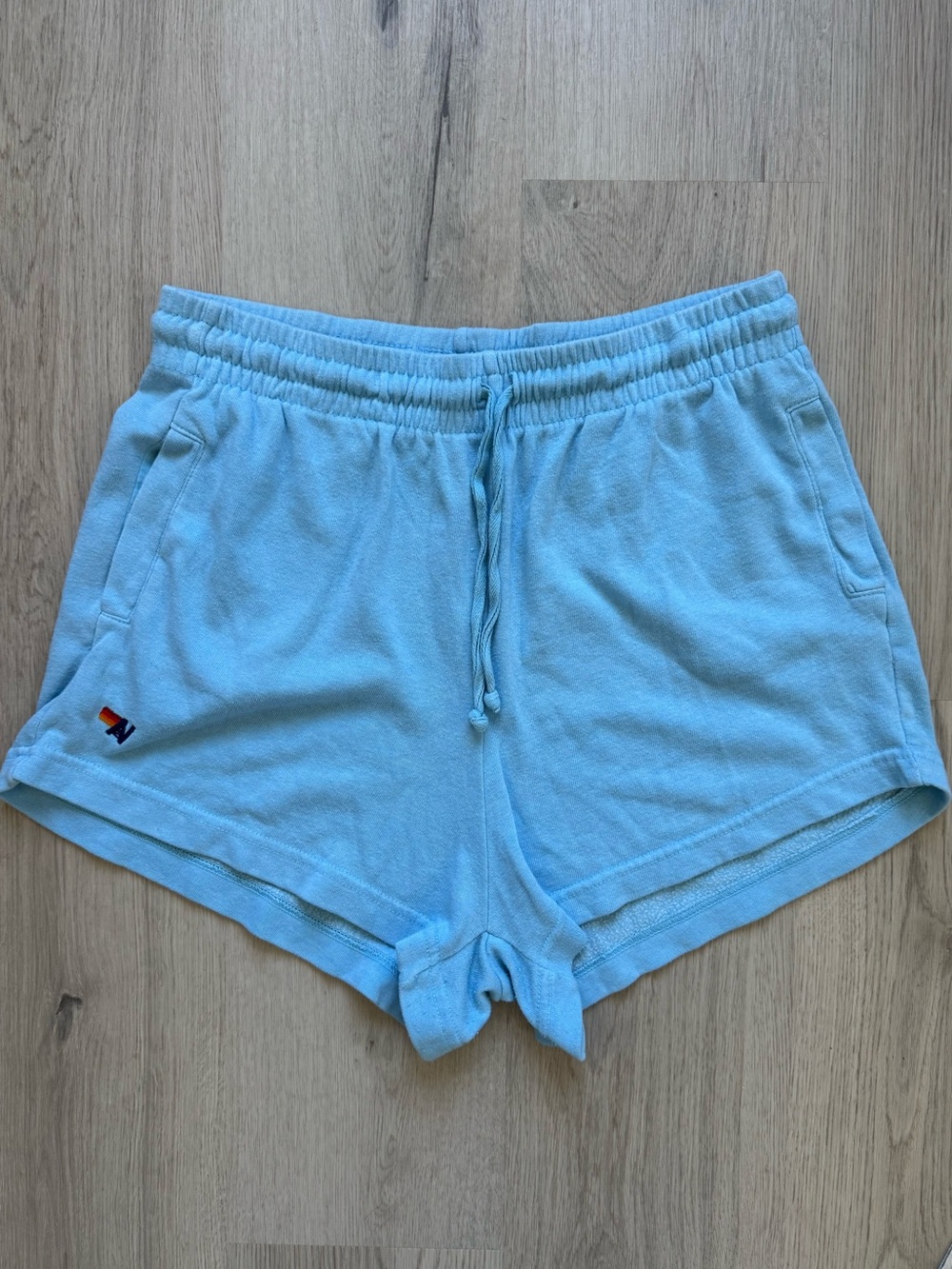 EUC AVIATOR NATION Light Blue Women's Terry Lounge Shorts Size XL